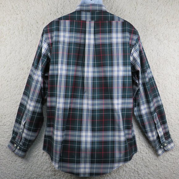 Brooks Brothers* Men's Long Sleeve Button Down Curved Hem Plaid Shirt~ Large‎ - Picture 2 of 12